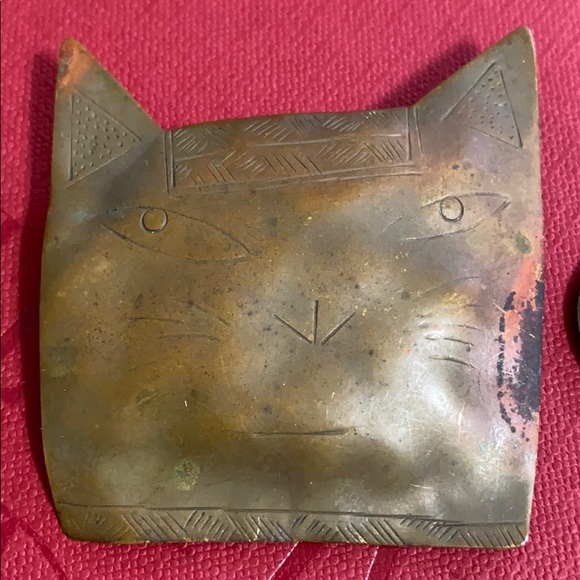 🖤SUSAN ROGGIO💕VTG brass cat brooch - Picture 1 of 12